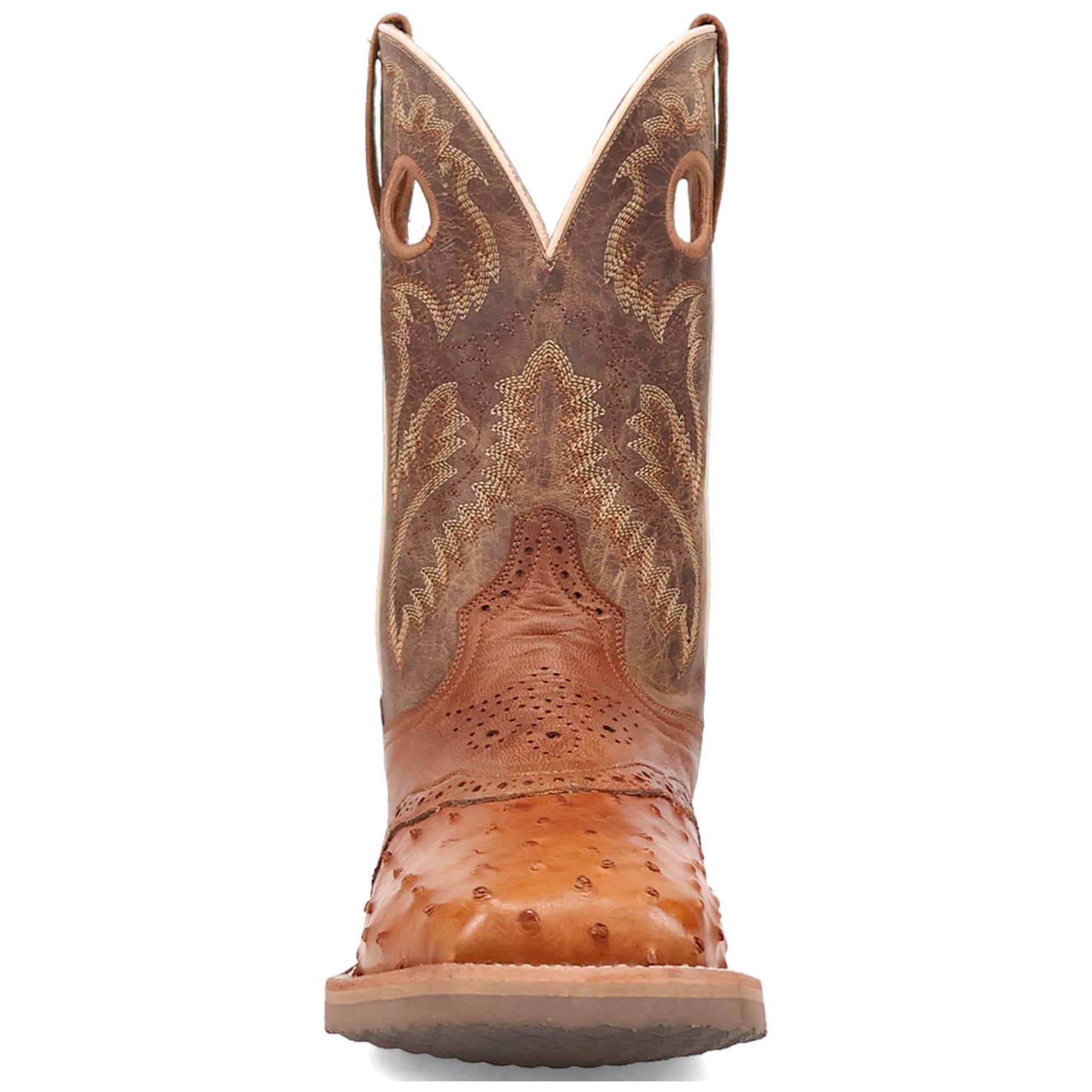 Dan Post Martel Tan/Brown Ostrich Leather Western Boots - 7D