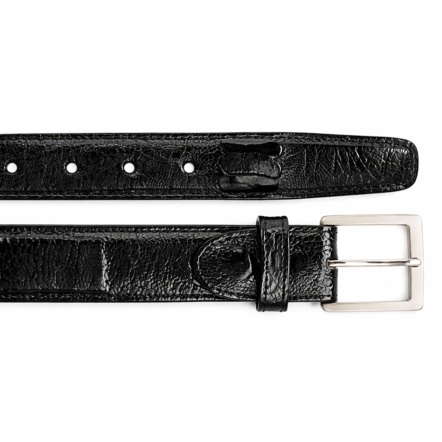 Belvedere Ostrich Leg Belt- Dark Burgundy - 44