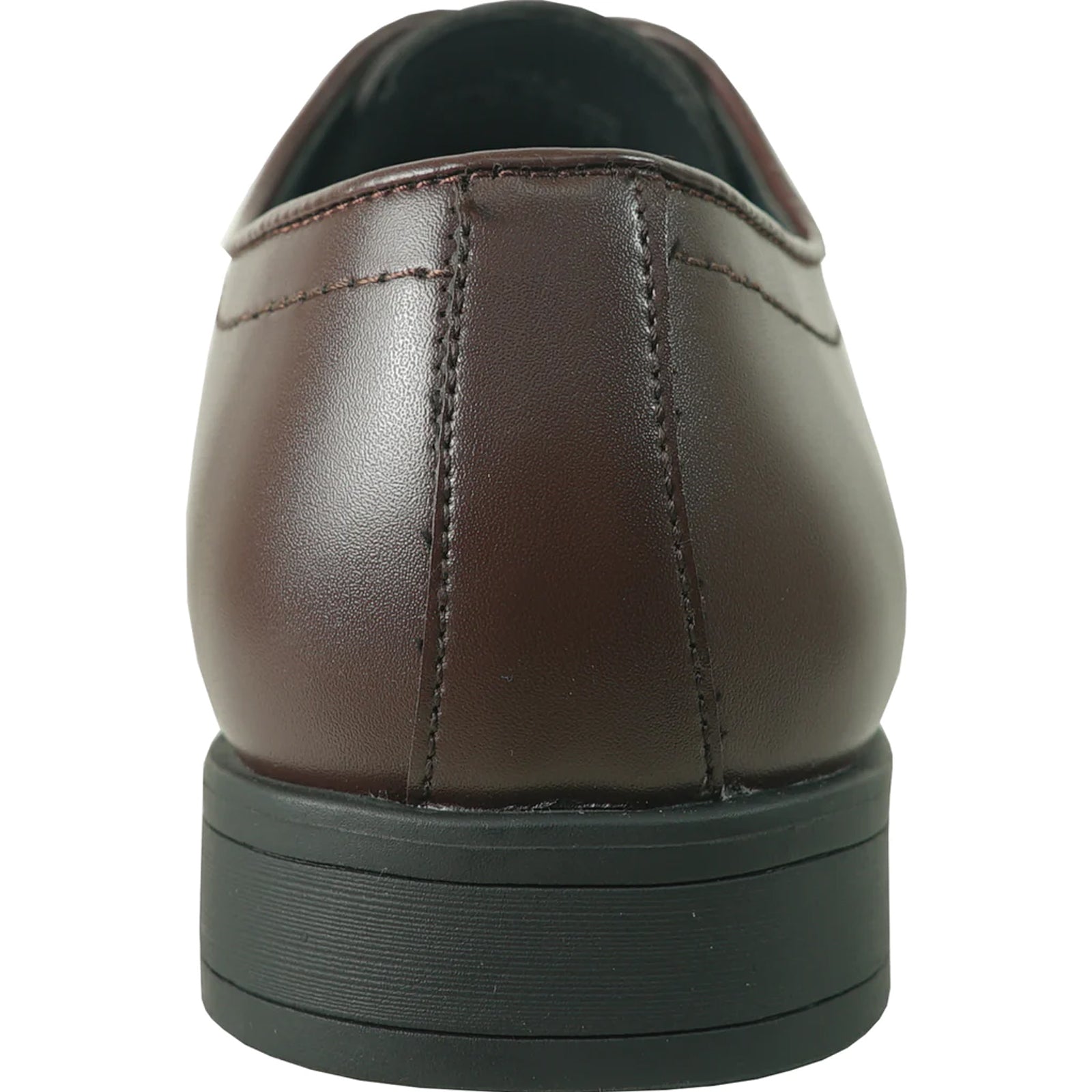 "Dark Brown Men's Oxford Dress Shoes - Plain Round Toe Style"