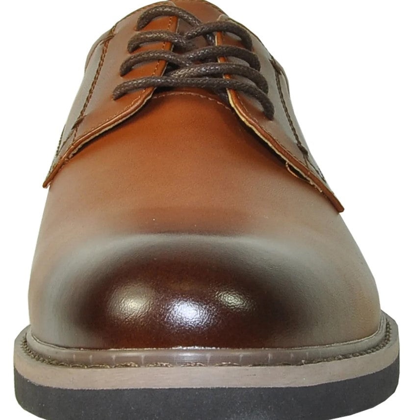 Mens Oxford Dress Antique Cognac Brown Shoe