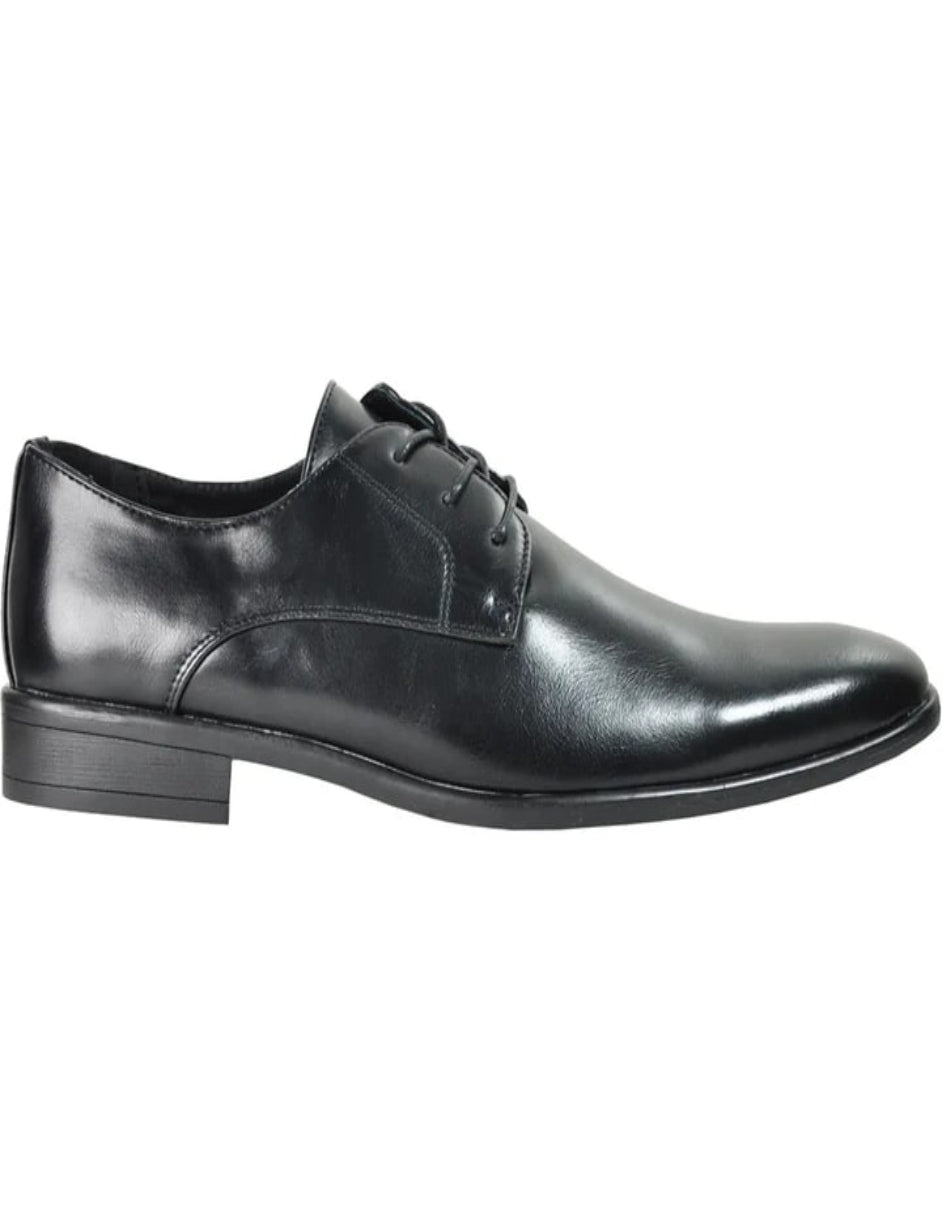Mens Antique Cap Toe Lace Up Oxford Black Dress Shoe - 6 Standard / D / Medium