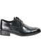 Mens Antique Cap Toe Lace Up Oxford Black Dress Shoe