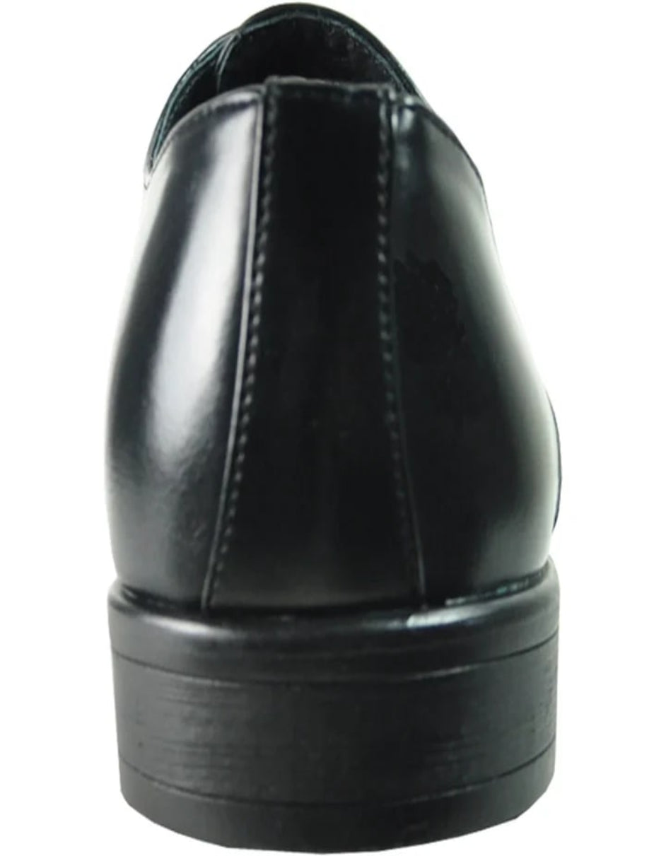 Mens Antique Cap Toe Lace Up Oxford Black Dress Shoe - 6 Standard / D / Medium