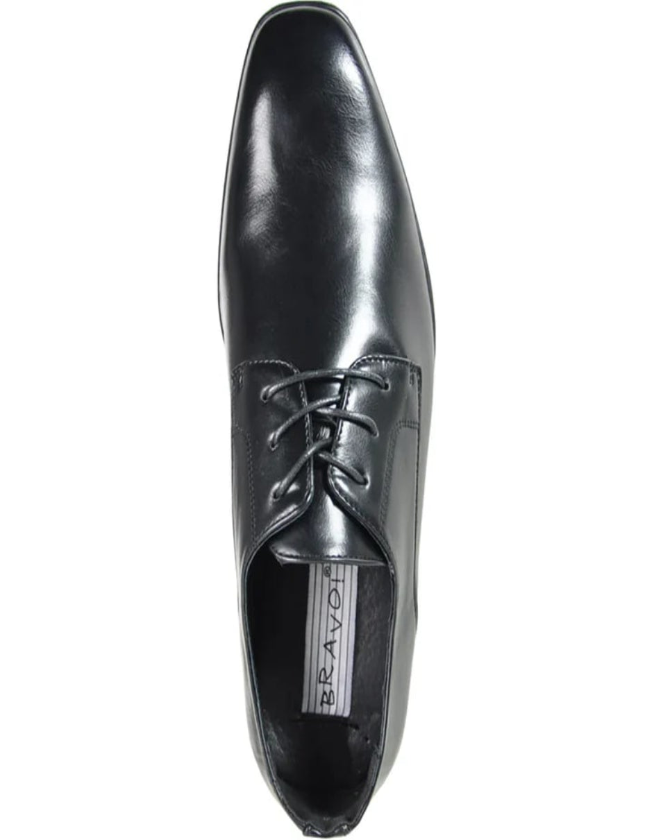 Mens Antique Cap Toe Lace Up Oxford Black Dress Shoe - 6 Standard / D / Medium