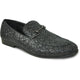 "Black Sequin Prom 2025 Tuxedo Loafer - Modern Men's Glitter Footwear"