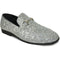 "Silver Sequin Loafer - Modern Men's Prom 2025 Tuxedo Footwear"