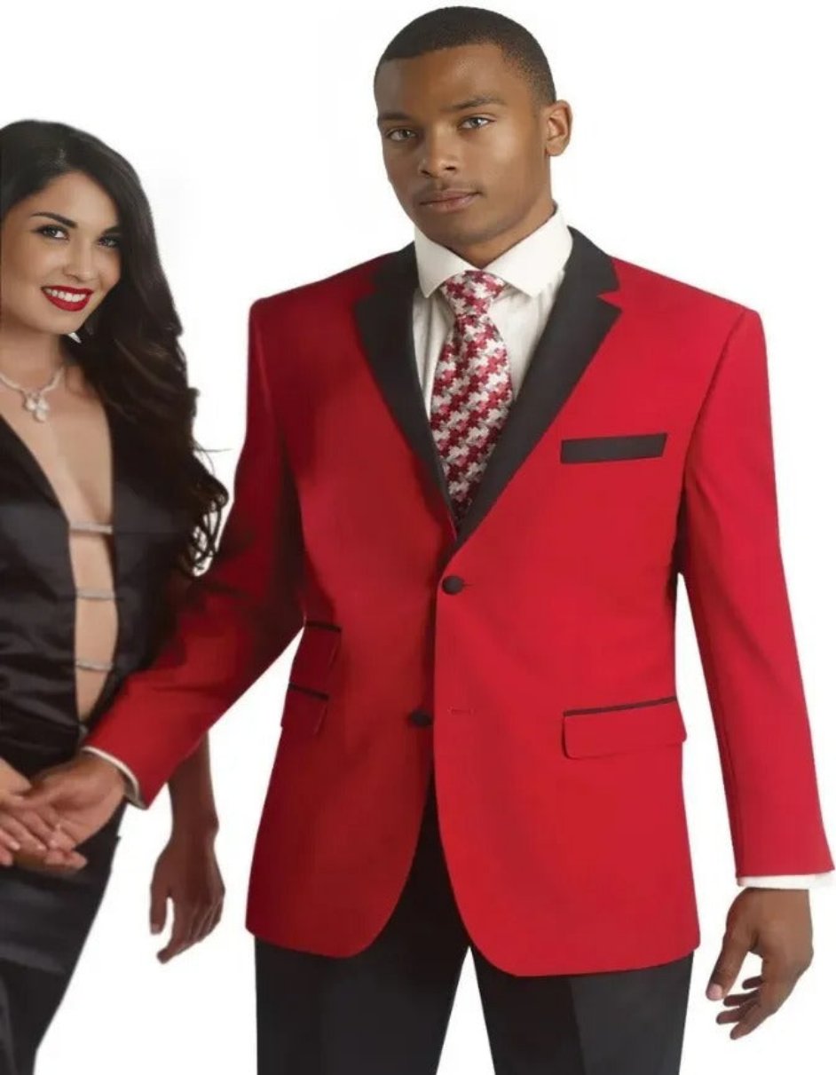 Passion Red EJ Samuel Two Piece Set Tuxedo