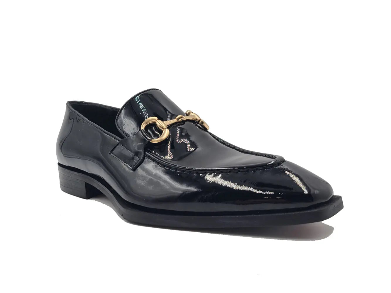 Patent Leather Buckle Loafer - 7.5