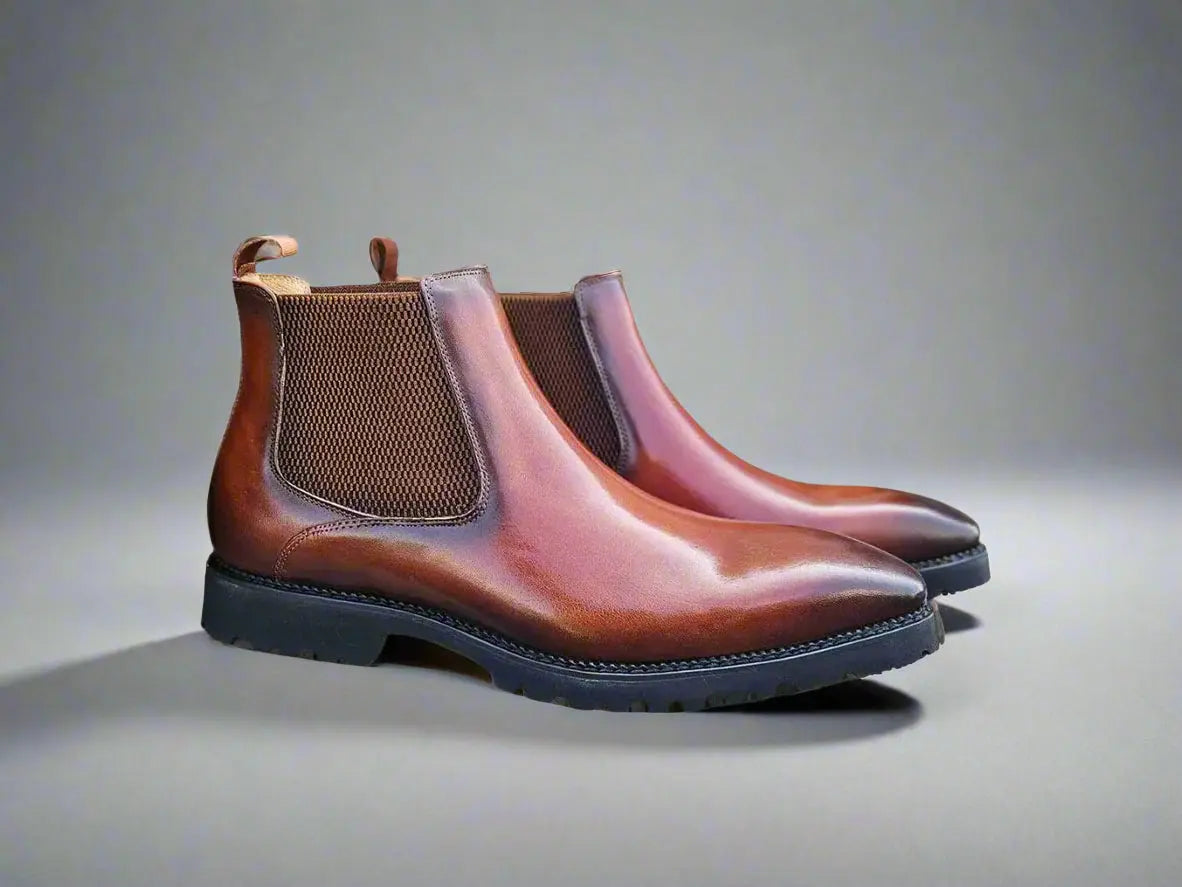 Carrucci Patina Chelsea Boot Lug Sole - 7.5