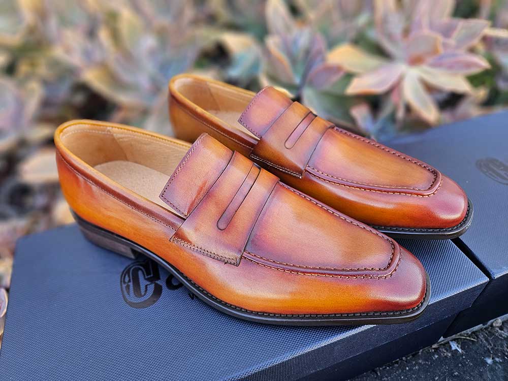 Patina Finished Penny Loafer - 7.5