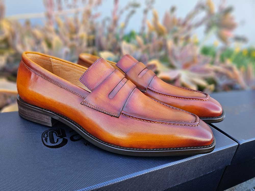 Patina Finished Penny Loafer - 7.5