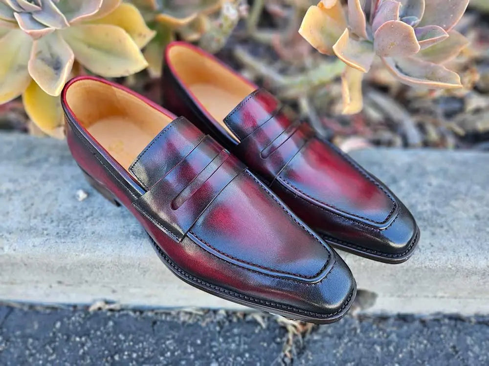 Patina Finished Penny Loafer - 7.5