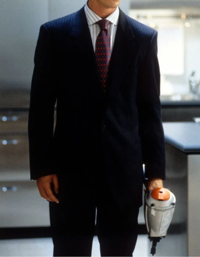 Mens Patrick Bateman | American Psycho Black Pinstripe homecoming Suit