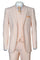 Cheap priced Suit - Mens 2 Button Vested Summer Seersucker Peach Suit Peach Prom 2025 Suits