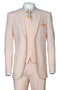Cheap priced Suit - Mens 2 Button Vested Summer Seersucker Peach Suit Peach Prom 2025 Suits