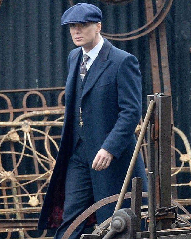 Tommy Shelby Inspired Blue Coat – Peaky Blinders Classic Mens Overcoat - Overcoat $159