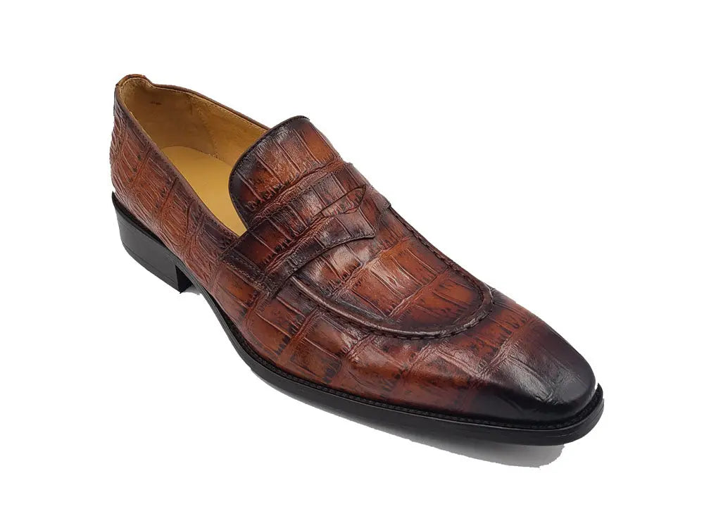 Penny Loafer Features Alligator Embossed Calfskin - 8