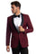 "Burgundy Men's Skinny Fit Shawl Tuxedo - One Button Prom 2025 Suit"