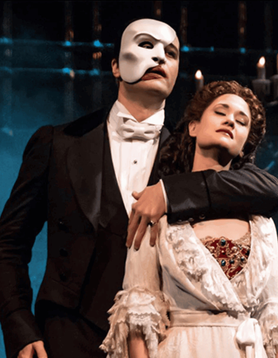 Mens Phantom of The Opera Tail Tuxedo Costume in Black tuxedo - 38 Short Jacket+32 Waist Adjustable 28to34)(Height: 5 4 to5 7 )(Neck  15-16.5)S-M)