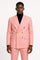 Mens Pink Double-Breasted Suit with Gold Buttons