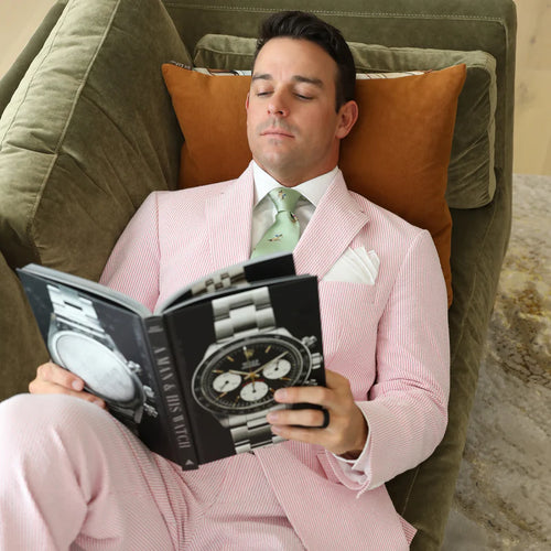Seersucker Blazer - "Pink Lemonade"  Seersucker Sport Coat Pink Lemonade Seersucker Stretch Sport Coat suit
