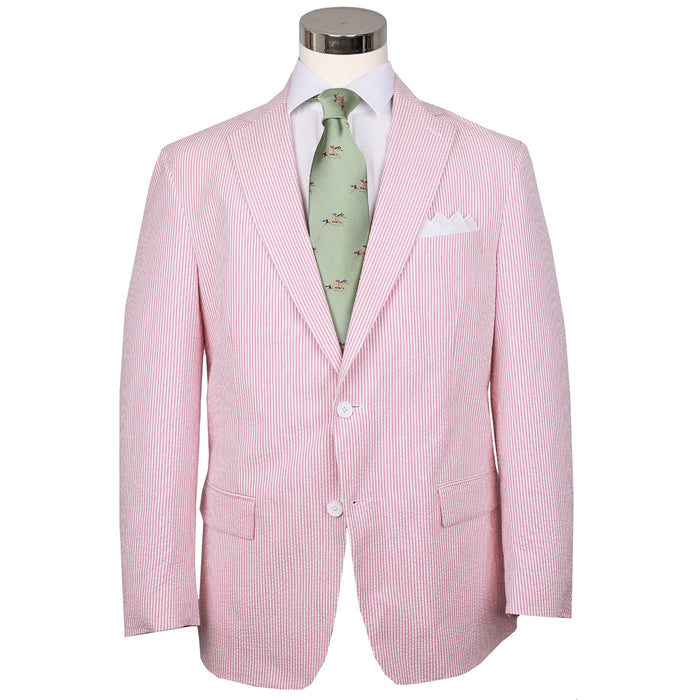 Seersucker Blazer - "Pink Lemonade"  Seersucker Sport Coat Pink Lemonade Seersucker Stretch Sport Coat suit