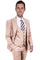 Cheap priced Suit  - Men's Vested One Button Peak Lapel Stacy Adams Pink Suit