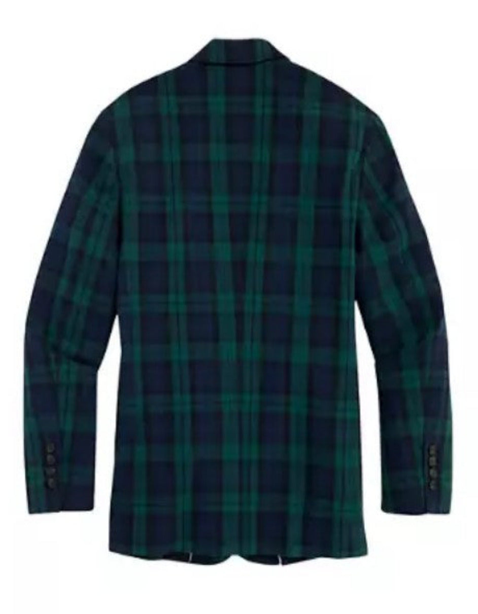 Plaid Dinner Jackets - Green Tartan Sportcoat - 36 Short