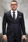 Mens 3 Piece 100 Percent Wool Suit - Affordable Italian Super 150's Fabric in Plaid Texture Fabric in Color Black - Online Special