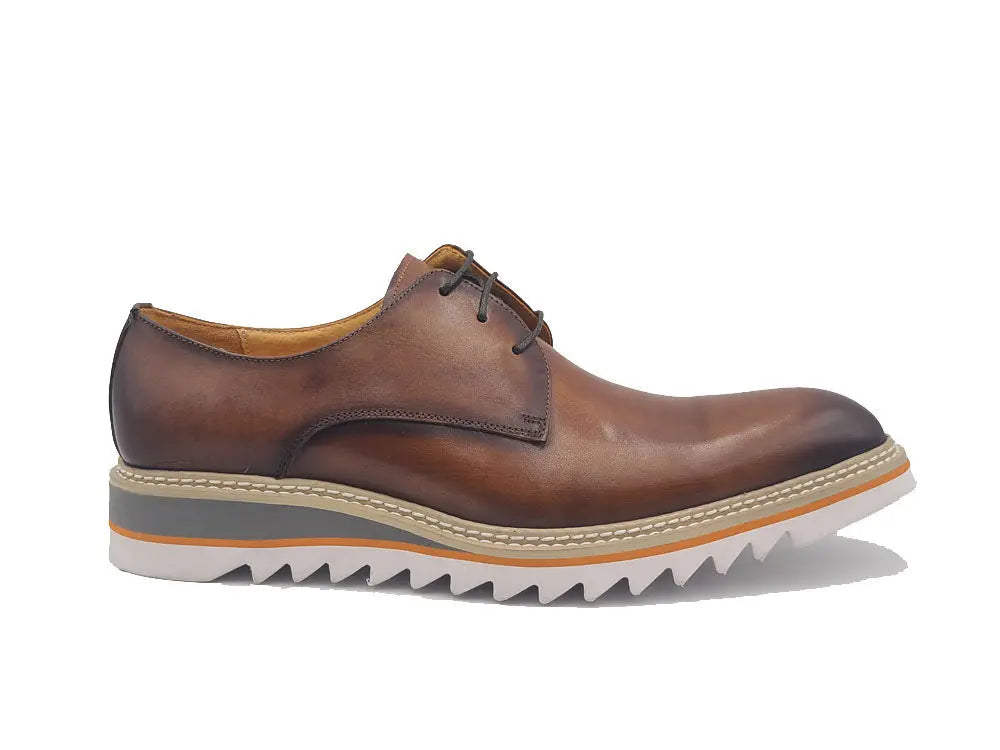 Carrucci Plain Toe Blucher Style Oxford - 7.5
