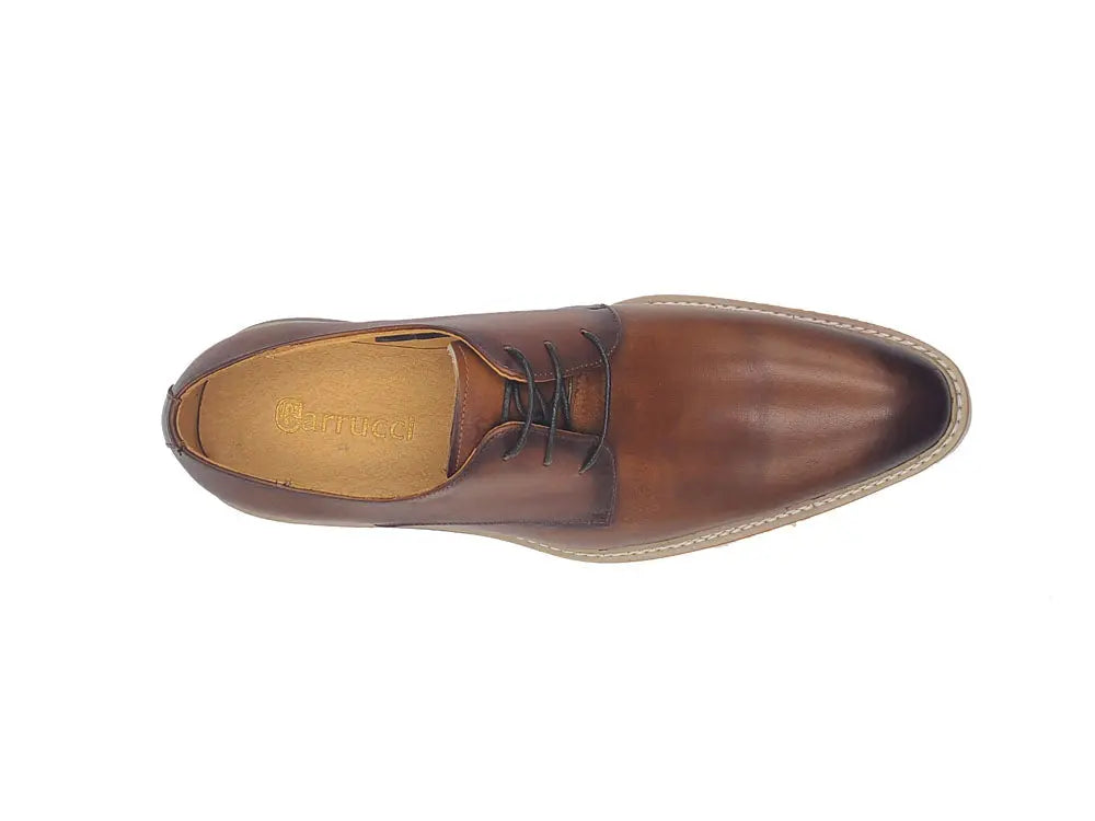 Carrucci Plain Toe Blucher Style Oxford - 7.5