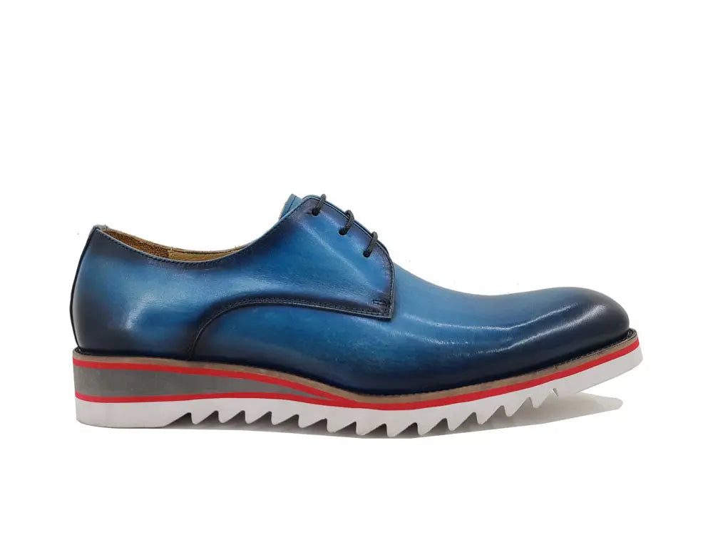 Carrucci Plain Toe Blucher Style Oxford - 7.5