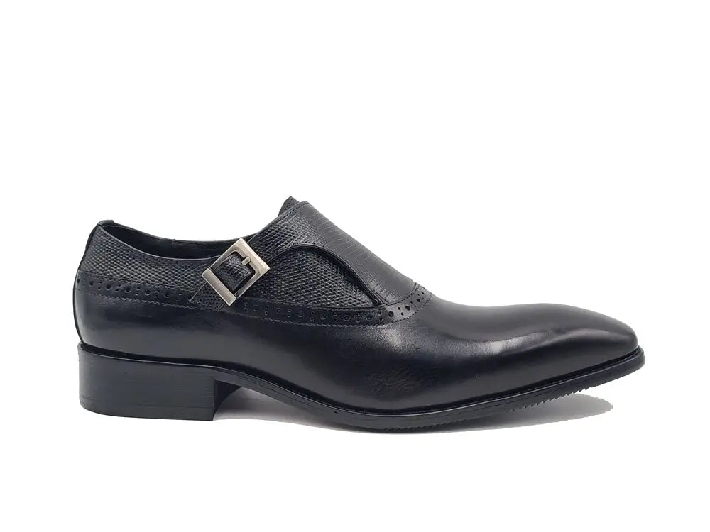 Plain Toe Single Monk Loafer - 8