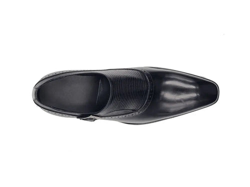 Carrucci Plain Toe Single Monk Loafer