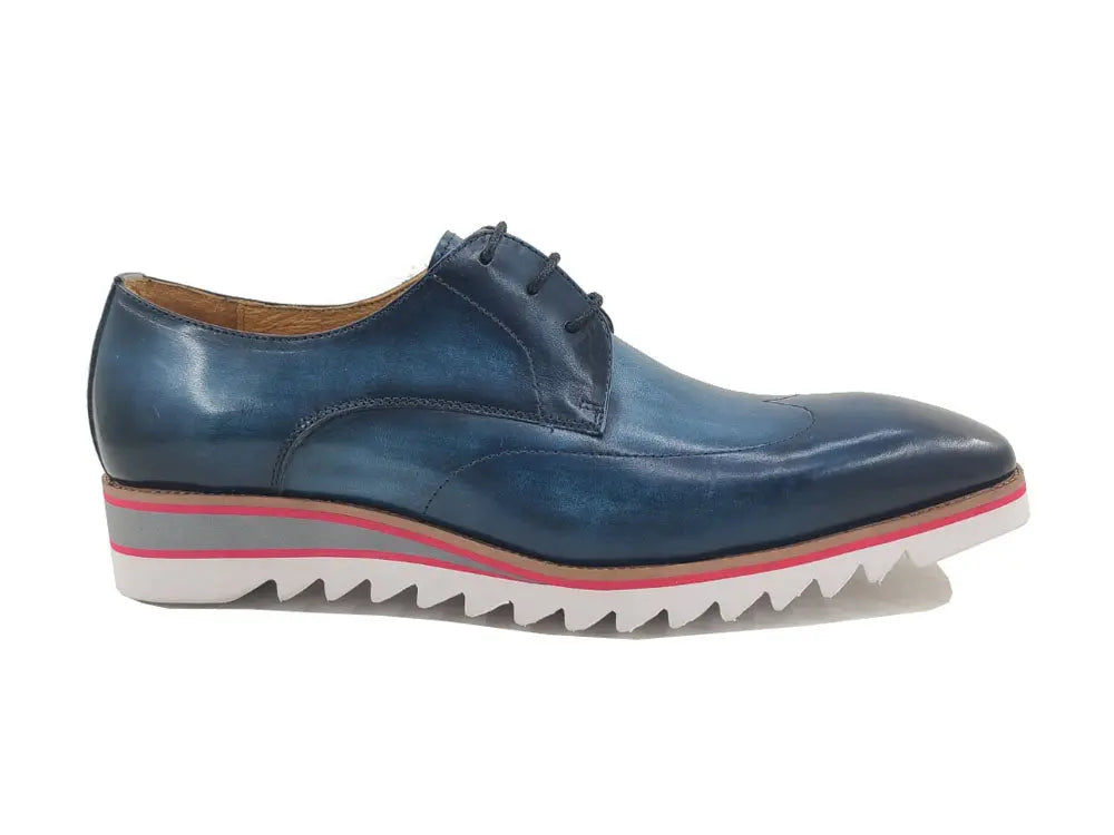 Plain Toe Wing-tip Stitching Blucher style Oxford - 8
