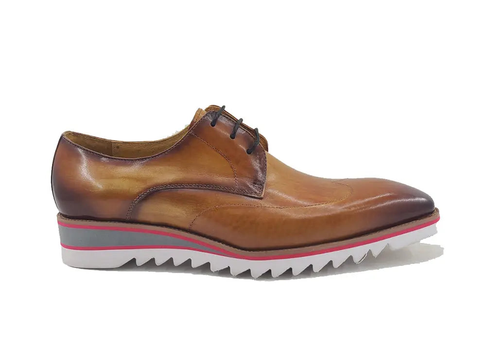 Plain Toe Wing-tip Stitching Blucher style Oxford - 8