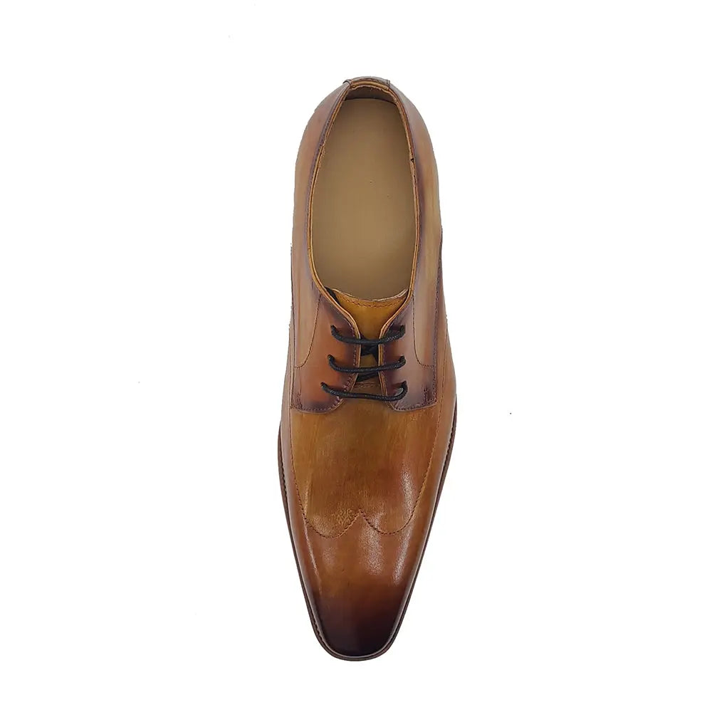 Plain Toe Wing-tip Stitching Blucher style Oxford - 8