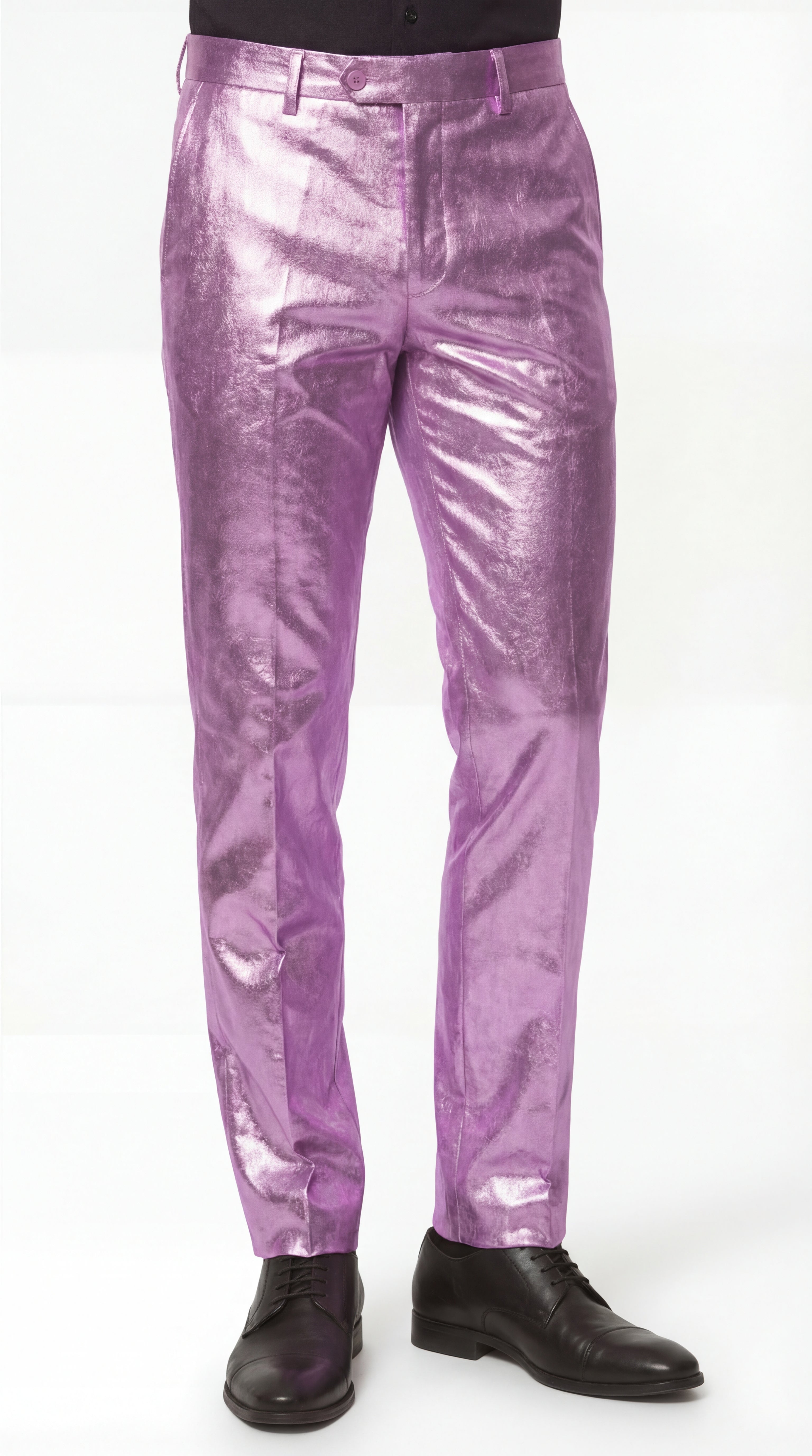 Shiny Metallic Party Lavender Suit - Coat Size 38