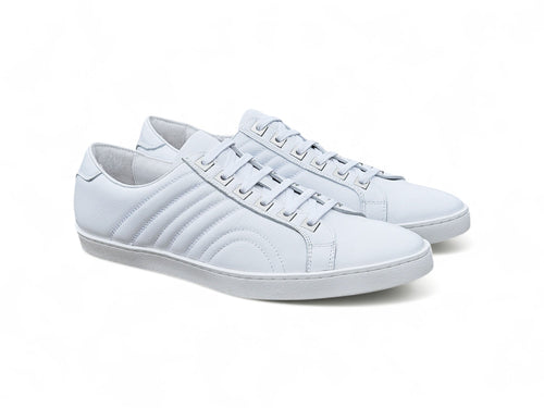 Primo Hand Burnished Leather Sneakers Carrucci