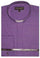 Men's Mandarin Collarless Preacher Round Style Purple Shirts~Poly&Cotton Fabric Dress Men's Dress Shirt