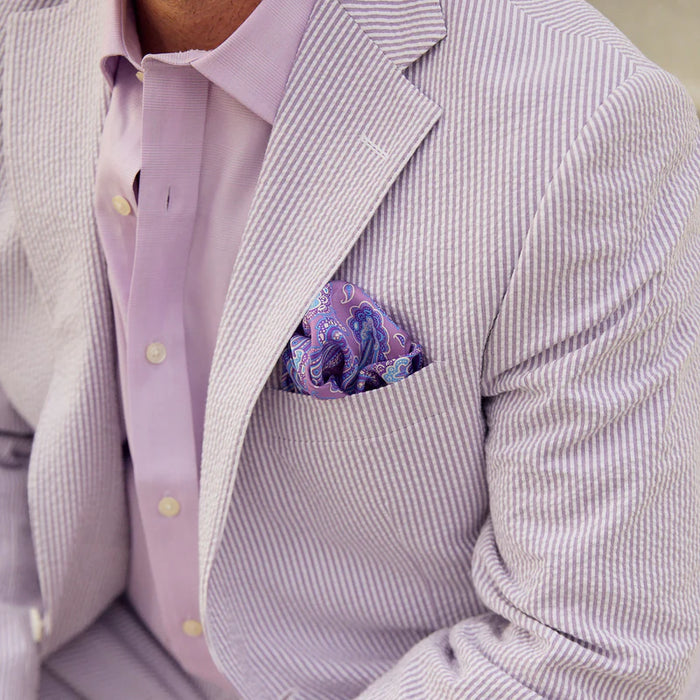 Seersucker Blazer - "Purple"  Seersucker Sport Coat Purple Haze Seersucker Stretch Sport Coat