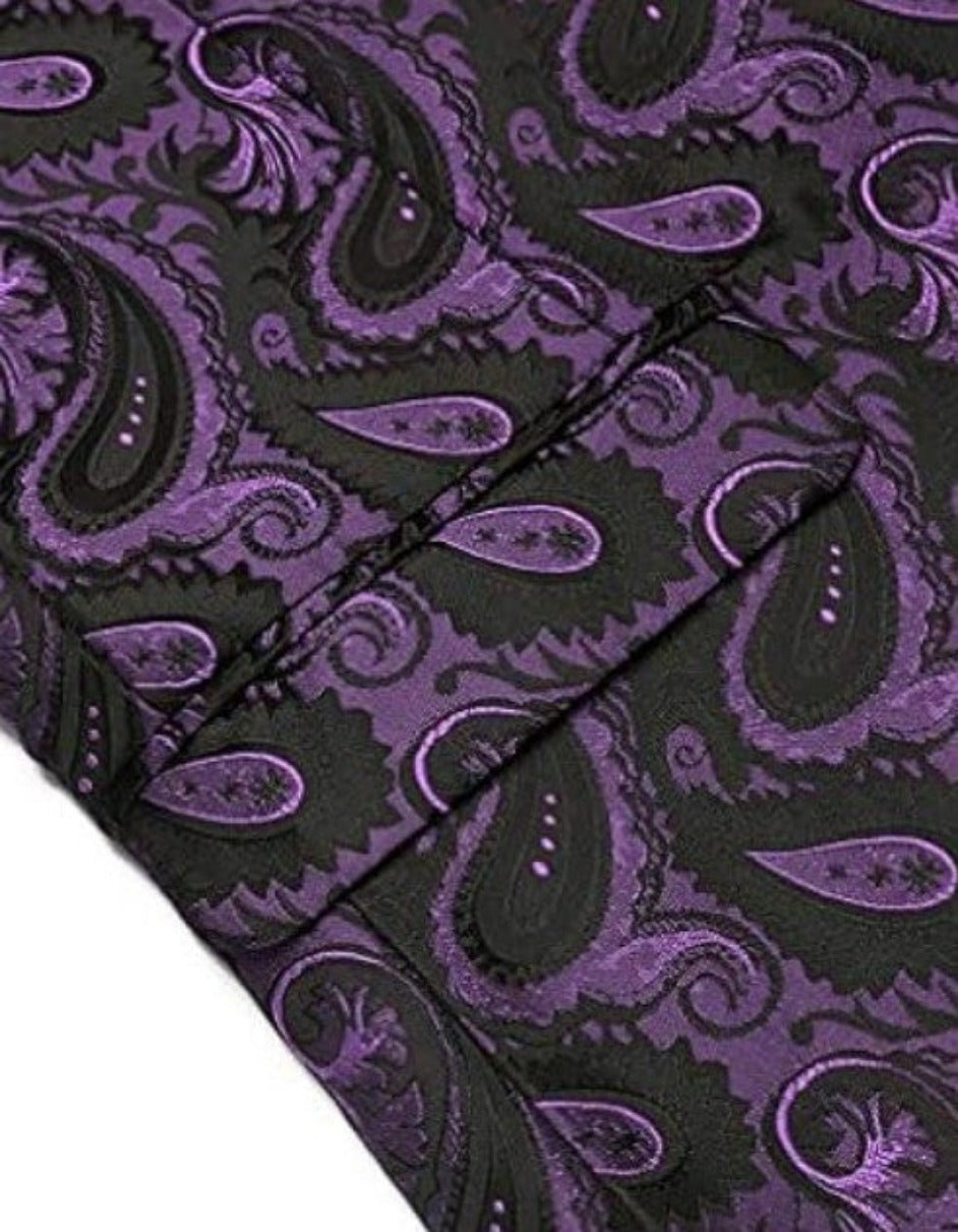 Mardi Gras Purple Tuxedo Dinner Jacket - Purple Paisley Blazer - S