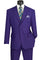 Cheap Priced Suit  - Mens 2 Button Classic Poplin Purple Suit