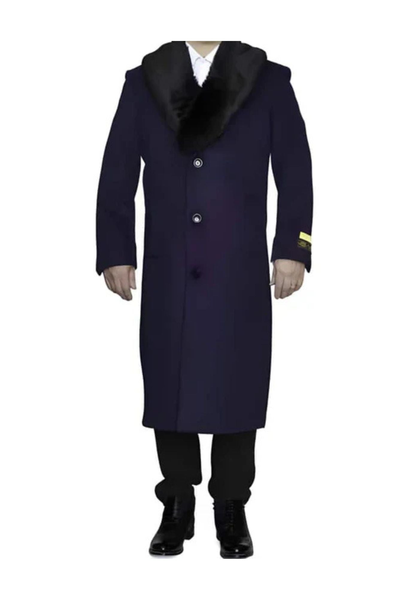 Mens Overcoat Mens Topcoat Mens Purple 3 Button Wool Dress Top Coat - Three Quarter 34 Inch Length