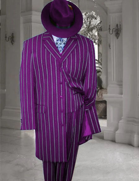 Royal Blue Pinstripe Zoot Suit - 1920's Suit - Gangster Suit