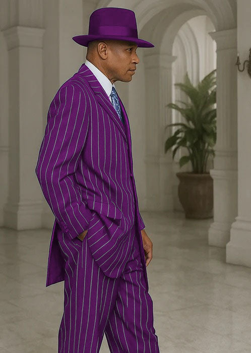 Royal Blue Pinstripe Zoot Suit - 1920's Suit - Gangster Suit
