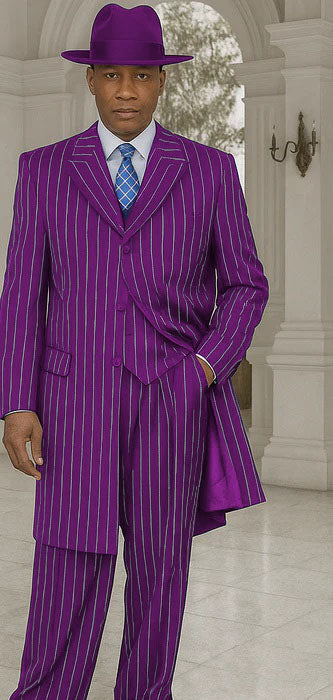 Royal Blue Pinstripe Zoot Suit - 1920's Suit - Gangster Suit