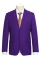 Cheap Priced Suit - Mens Basic Two Button Slim Fit  Purple Suit