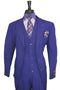 Cheap Priced Suit - Mens 3 Button Classic Fit Vested Purple Suit