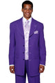 Cheap Priced Suit - Mens 4 Button Long Vested Fashion Suit In Purple With Paisley Vest